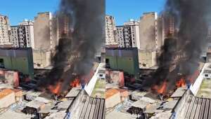 Incêndio atinge casas na região da Cracolândia