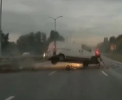Nagranie ku przestrodze. Kierowcę bmw pokonały warunki pogodowe