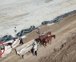 Przyłapani na gorącym uczynku. Kradli materiały, gdy nadleciał dron
