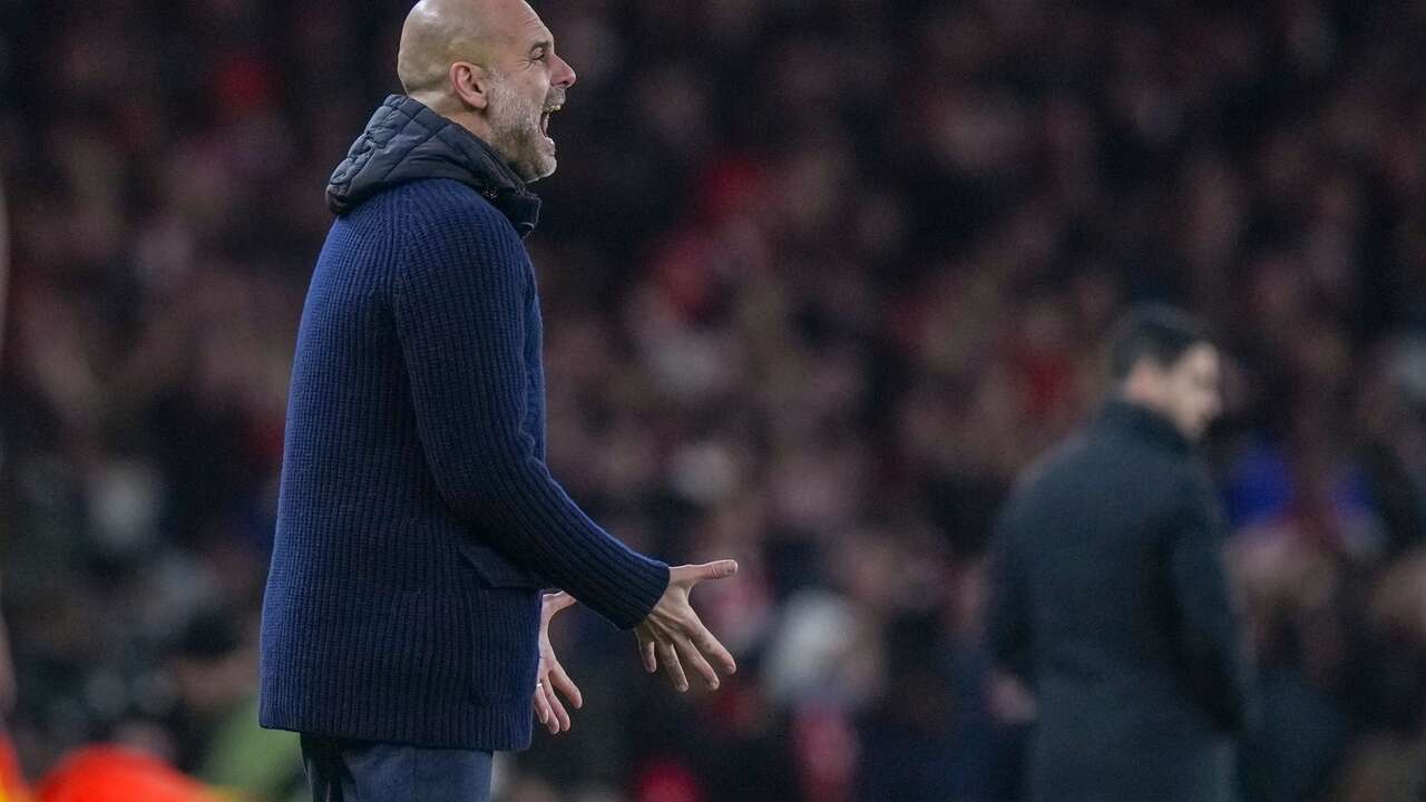 Las imágenes de desesperación de Guardiola nunca vistas tras la goleada del Arsenal al Manchester City