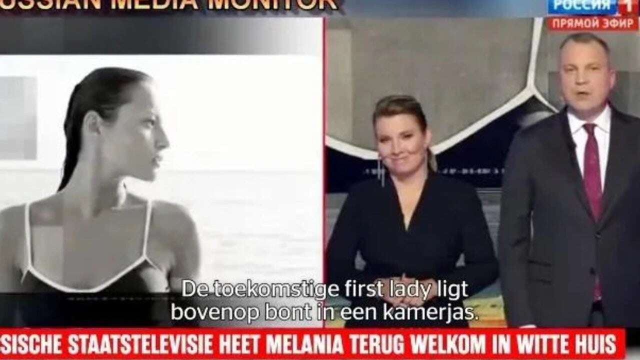 Indignación en EEUU por mostrar fotos de Melania desnuda en la tele rusa para felicitar a Trump por su victoria