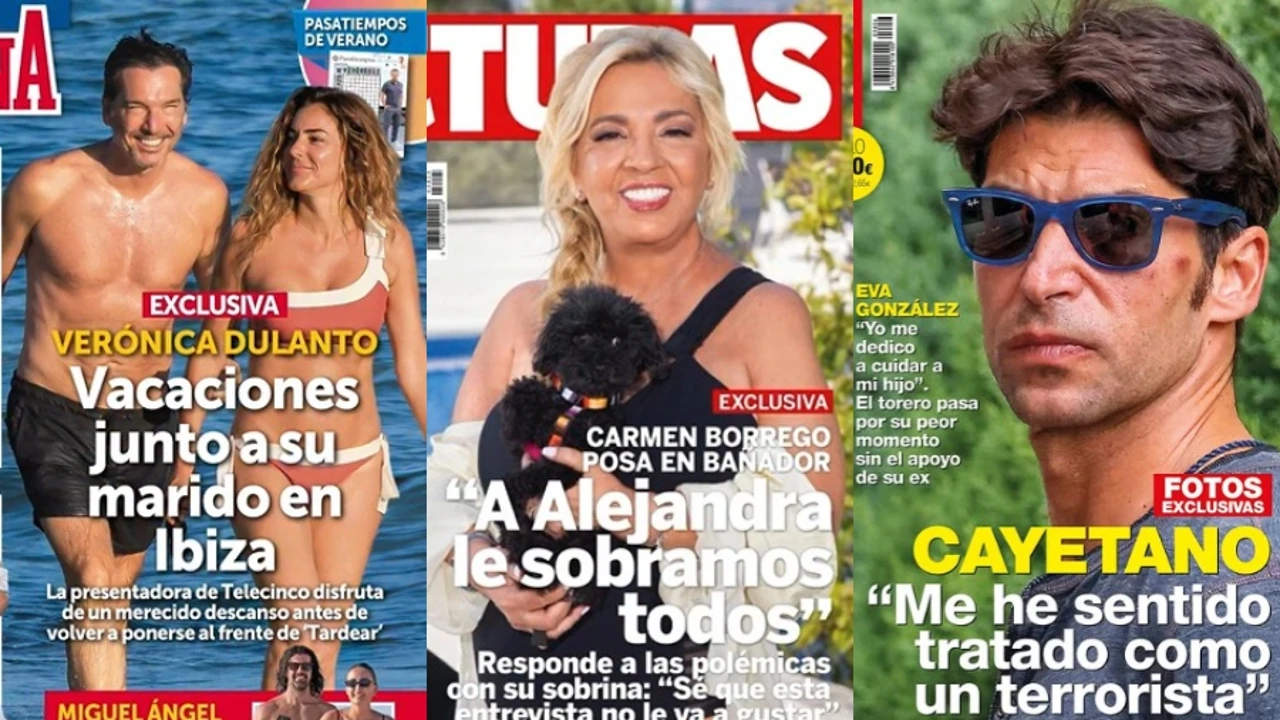 Estas son las portadas de la revistas del corazón: de Carmen Borrego posando en bañador a la nueva ilusión de Miguel Ángel Muñoz