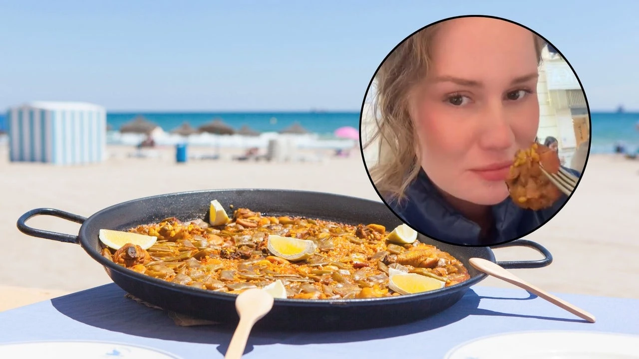 Una tiktoker chilena prueba la paella valenciana y desata la polémica: 