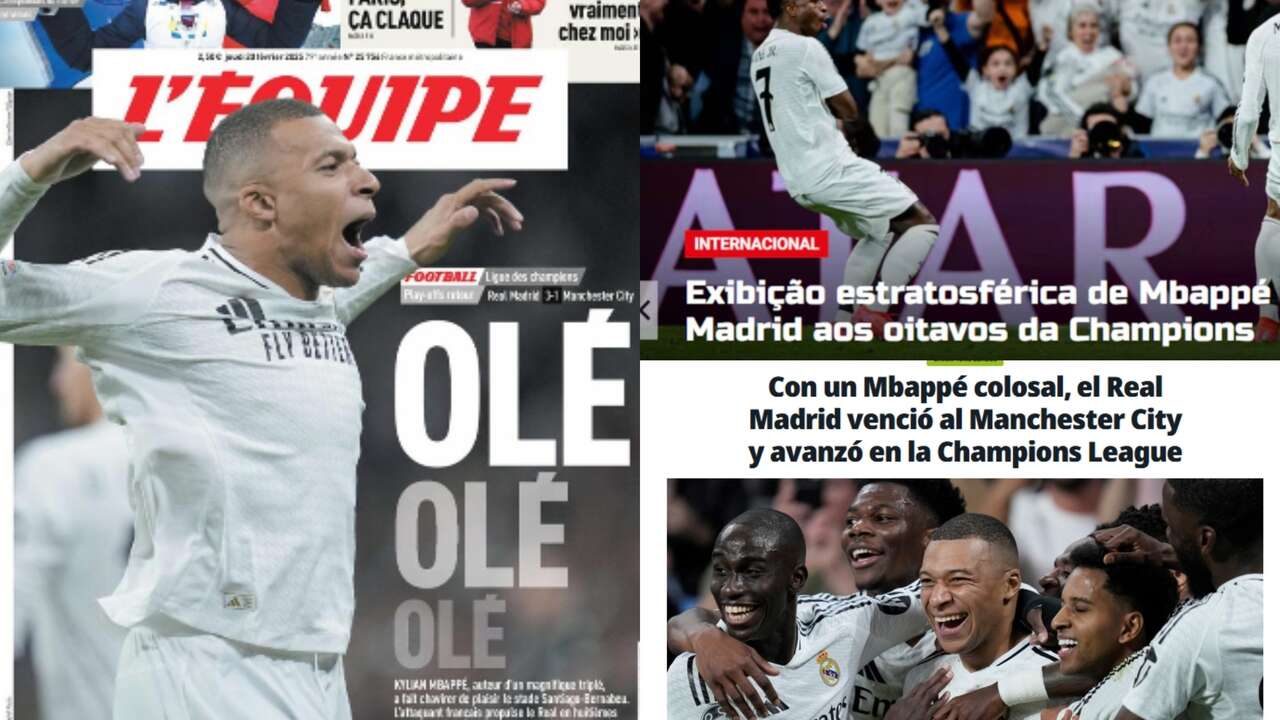 Entre galácticos y fantasmas: la prensa internacional alucina con Mbappe y sentencia a Guardiola