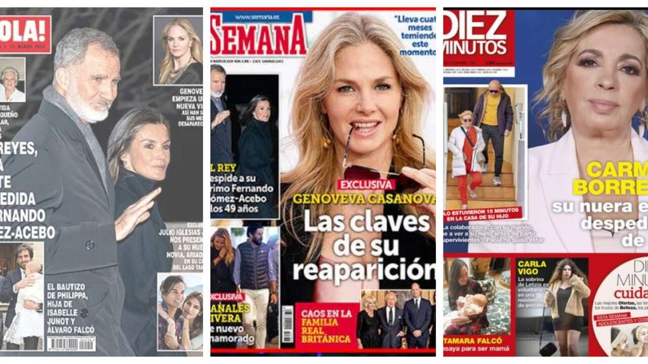 Kiosco: Genoveva Casanova y Carmen Borrego, protagonistas de las portadas del corazón