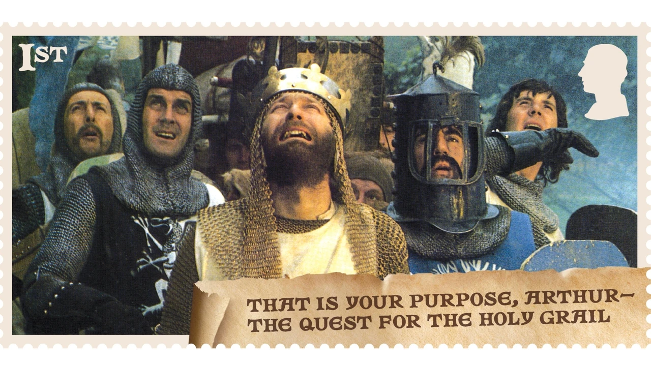 Monty Python vuelve y en forma de sellos: el servicio postal británico anuncia una colección imprescindible para fans de Los caballeros de la mesa cuadrada