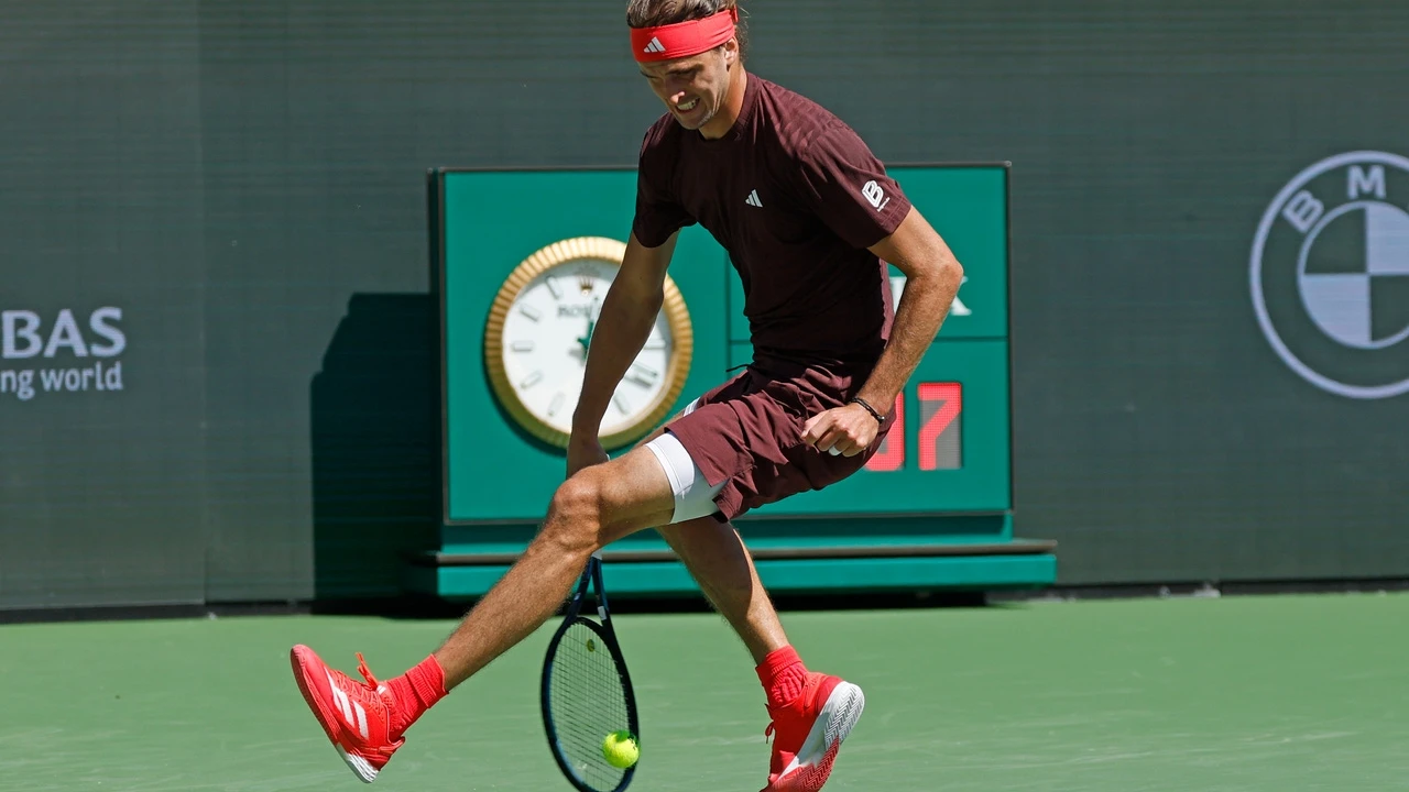 Sorpresa en Indian Wells: cae Zverev, aunque Alcaraz no puede escalar todavía al número dos del mundo