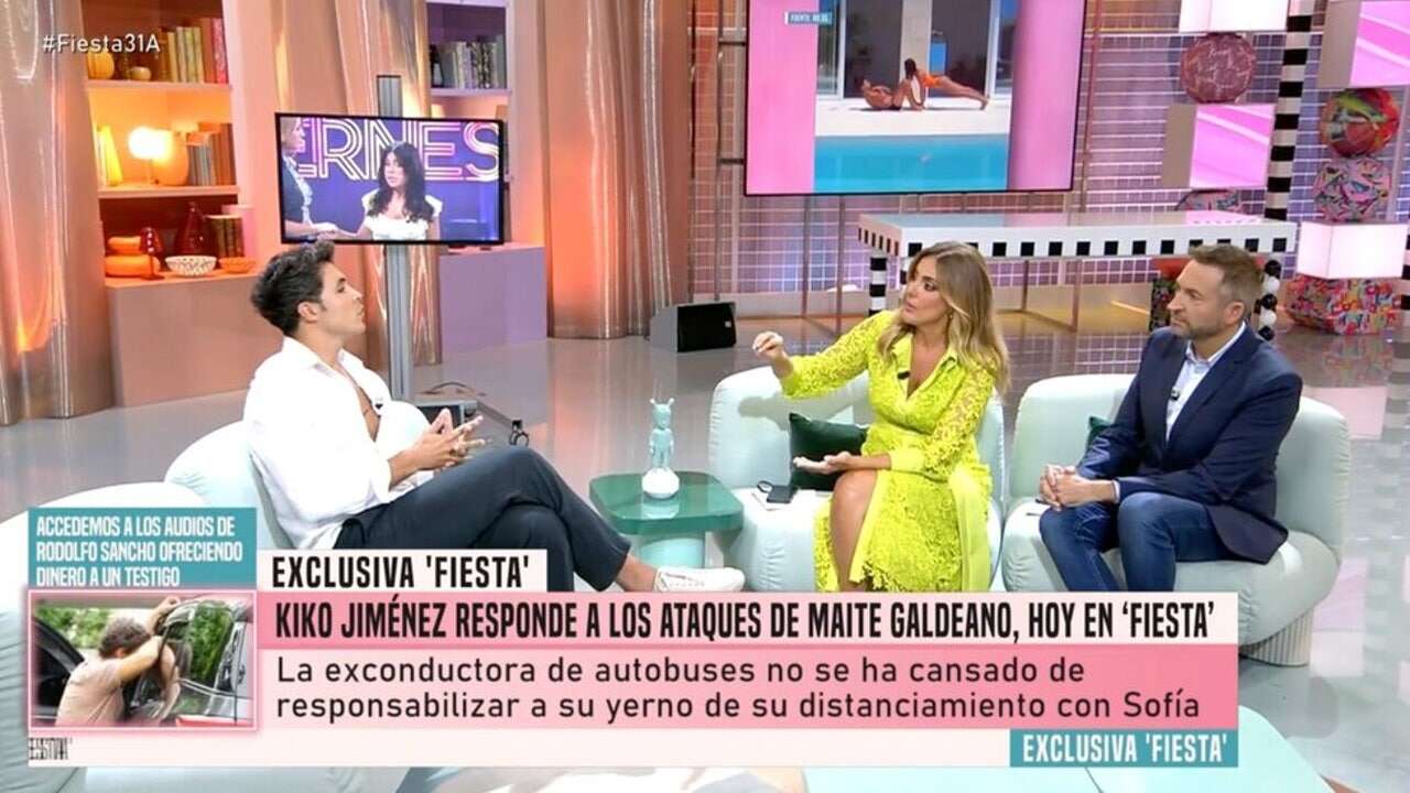 Kiko Jiménez confiesa en 'Fiesta' su peor momento con Maite Galdeano