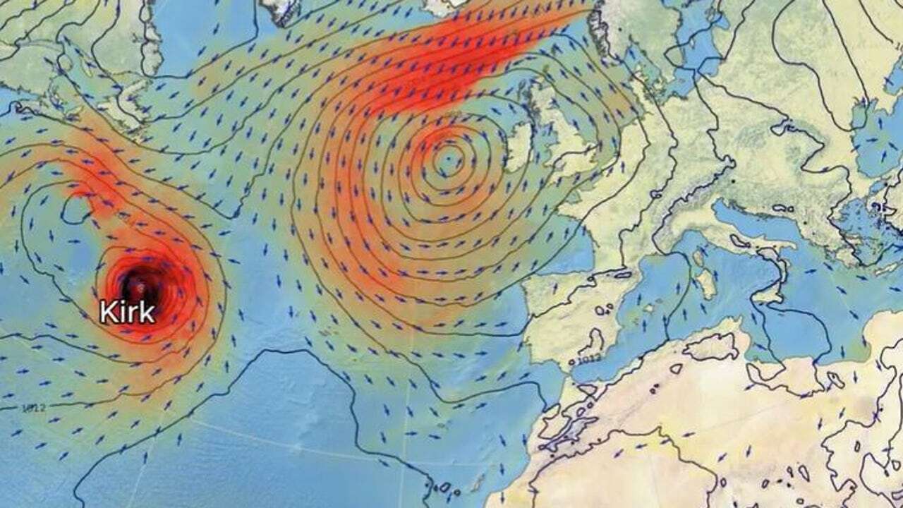 La AEMET, obligada a publicar un comunicado urgente por el impacto del huracán Kirk en España