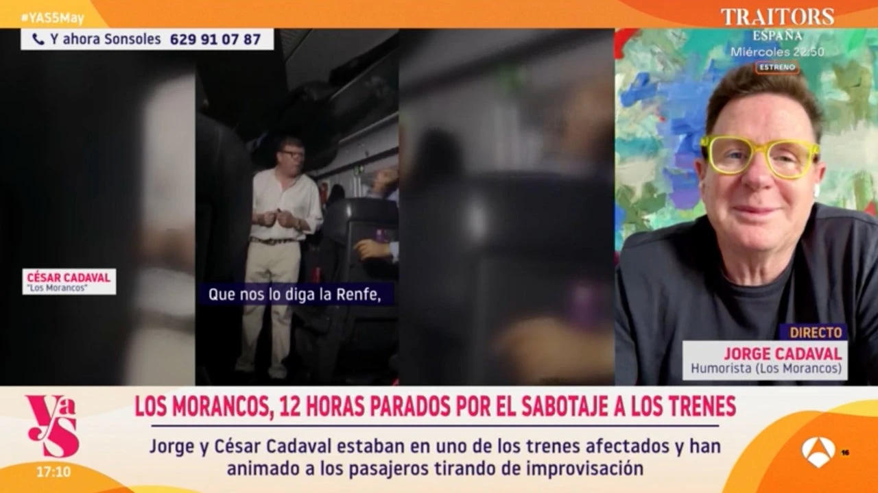 Los Morancos, víctimas del sabotaje a los trenes: 