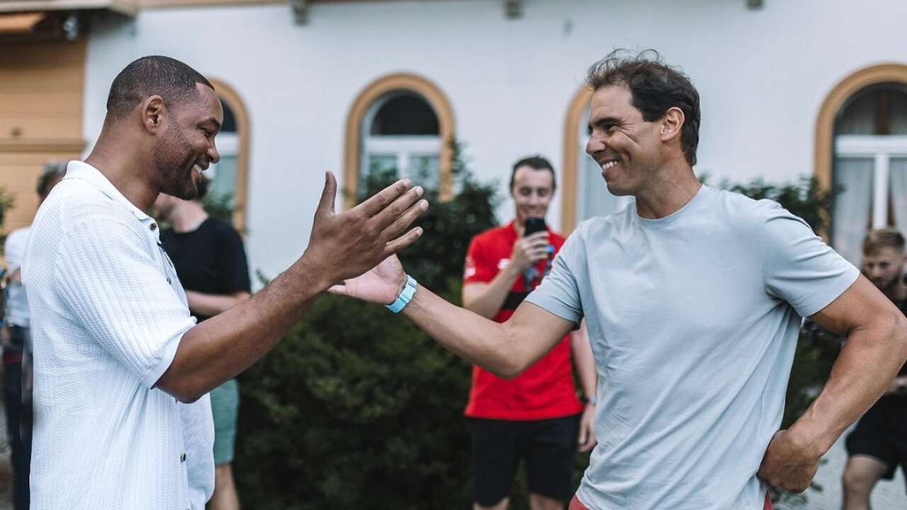 Rafa Nadal y Will Smith, cariñoso encuentro entre rivales en el Lago Como