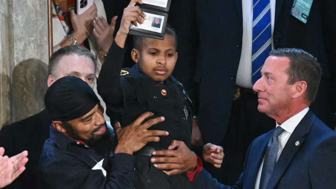 Por qué Trump desingó al pequeño Daniels de 13 años agente secreto de honor durante su discurso en el Capitolio