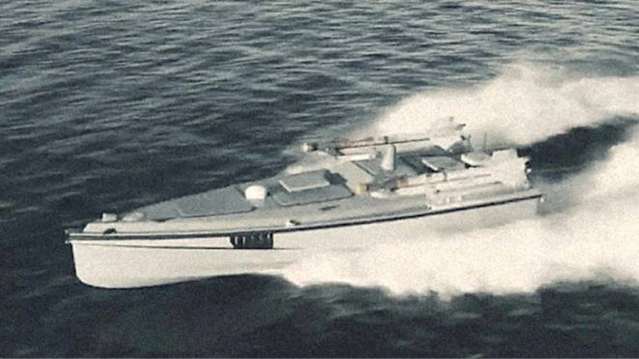 Primera imagen del dron naval Magura-7 que ha derribado cazas de combate por primera vez en la historia