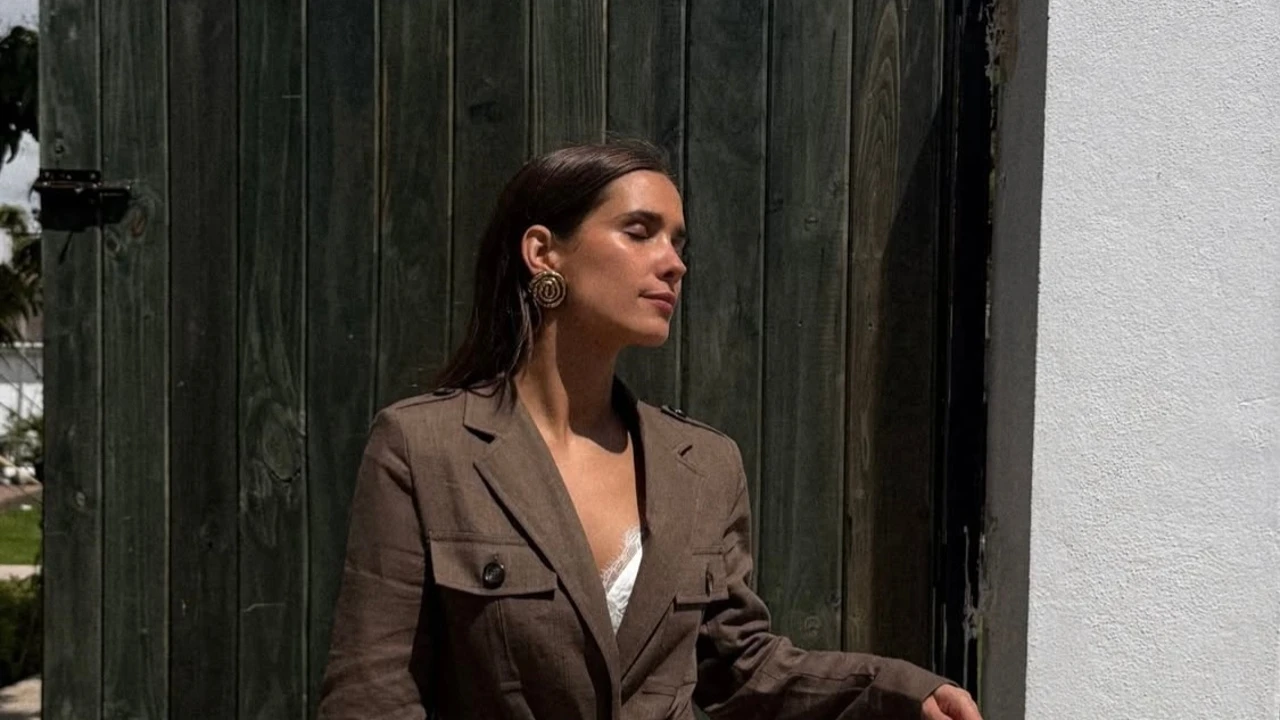 María Pombo se va de comunión con traje de lino 'made in Spain' en el color tendencia del 2025