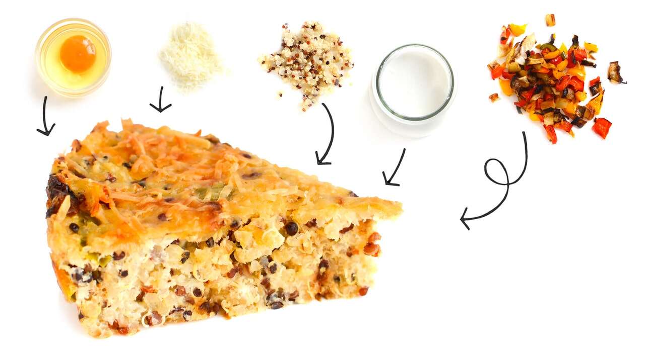 Tarta salada de quinoa y verduras: ¡Llena de sabor y lista en un momento!