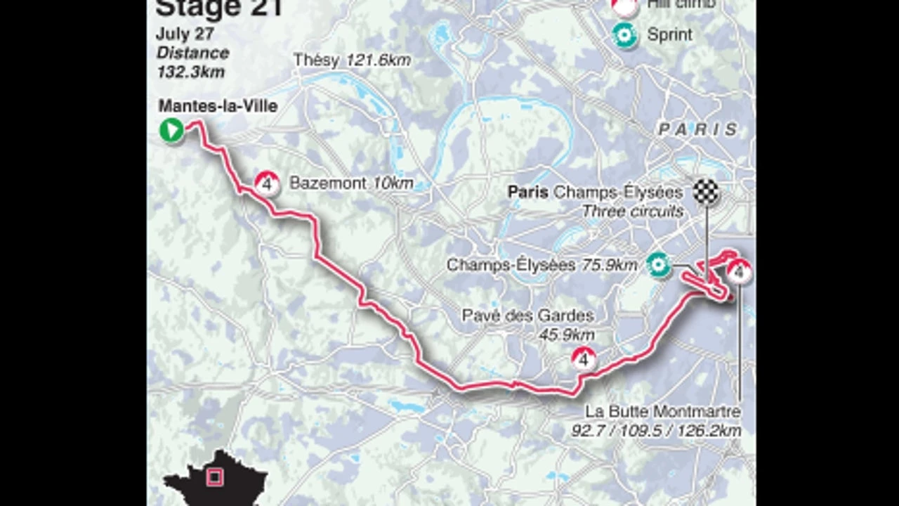 Etapa 21 del Tour de Francia 2025, en directo hoy: Mantes-la-Ville - París, Campos Elíseos