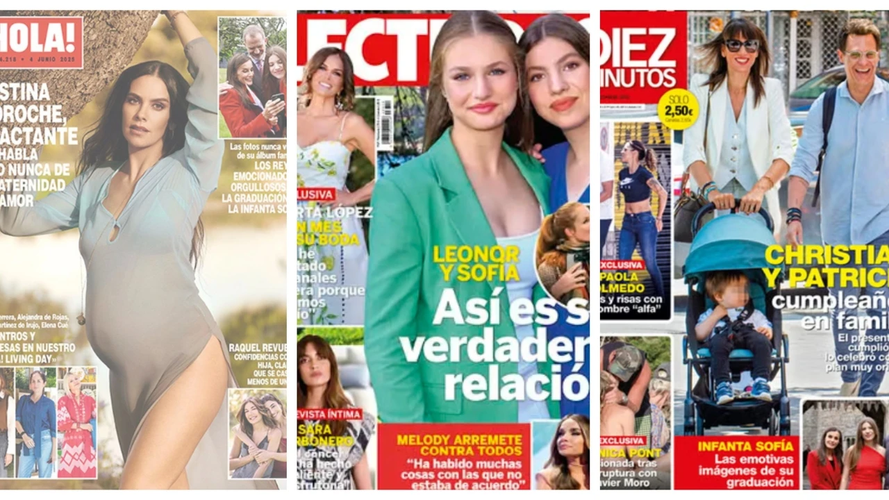 Estas son las portadas de las revistas del corazón: el espectacular posado de Cristina Pedroche a punto de dar a luz y el cumpleaños en familia de Christian Gálvez y Patricia Pardo
