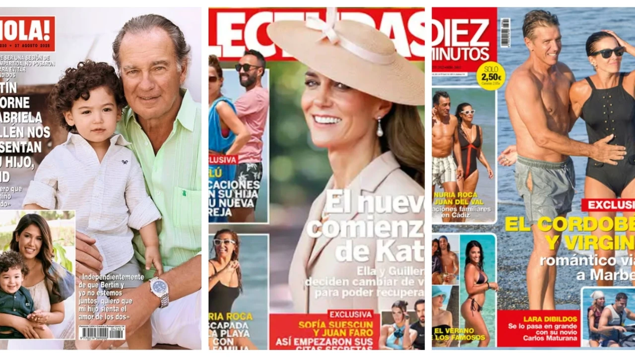 Estas son las portadas de las revistas del corazón: Bertín Osborne y Gabriela Guillén presentan a su hijo David