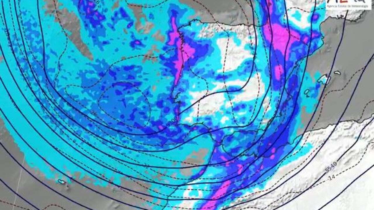 Borrasca Jana, en directo: última hora de las alertas de la AEMET por lluvia y zonas más afectadas