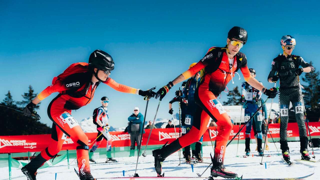 España logra una plata histórica en el Mundial de relevo mixto de esquí de montaña