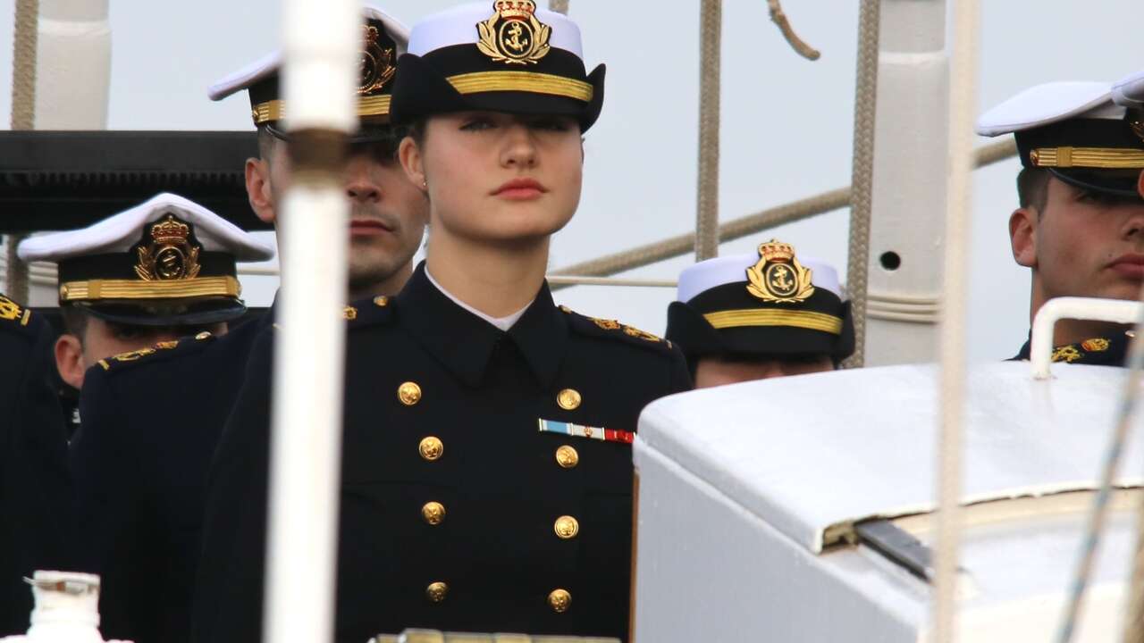 Se filtran las primeras imágenes de Leonor subiendo al mástil de Elcano a casi 50 metros de altura