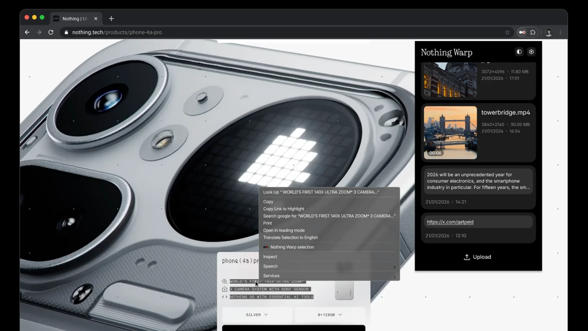Nothing lanza una app gratuita para enviar archivos fácilmente entre Android y Windows, macOS y Linux