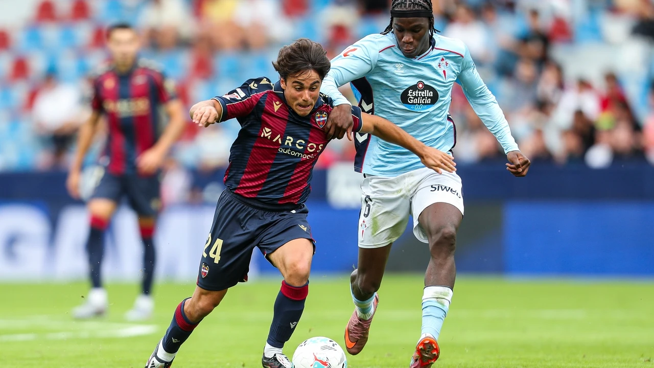 Miguel Román da la victoria al Celta contra el Levante en el minuto 91 (1-2)