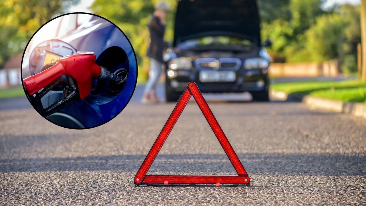 ¿Cuántos kilómetros más puedo conducir cuando se enciende el piloto de la gasolina en el coche?