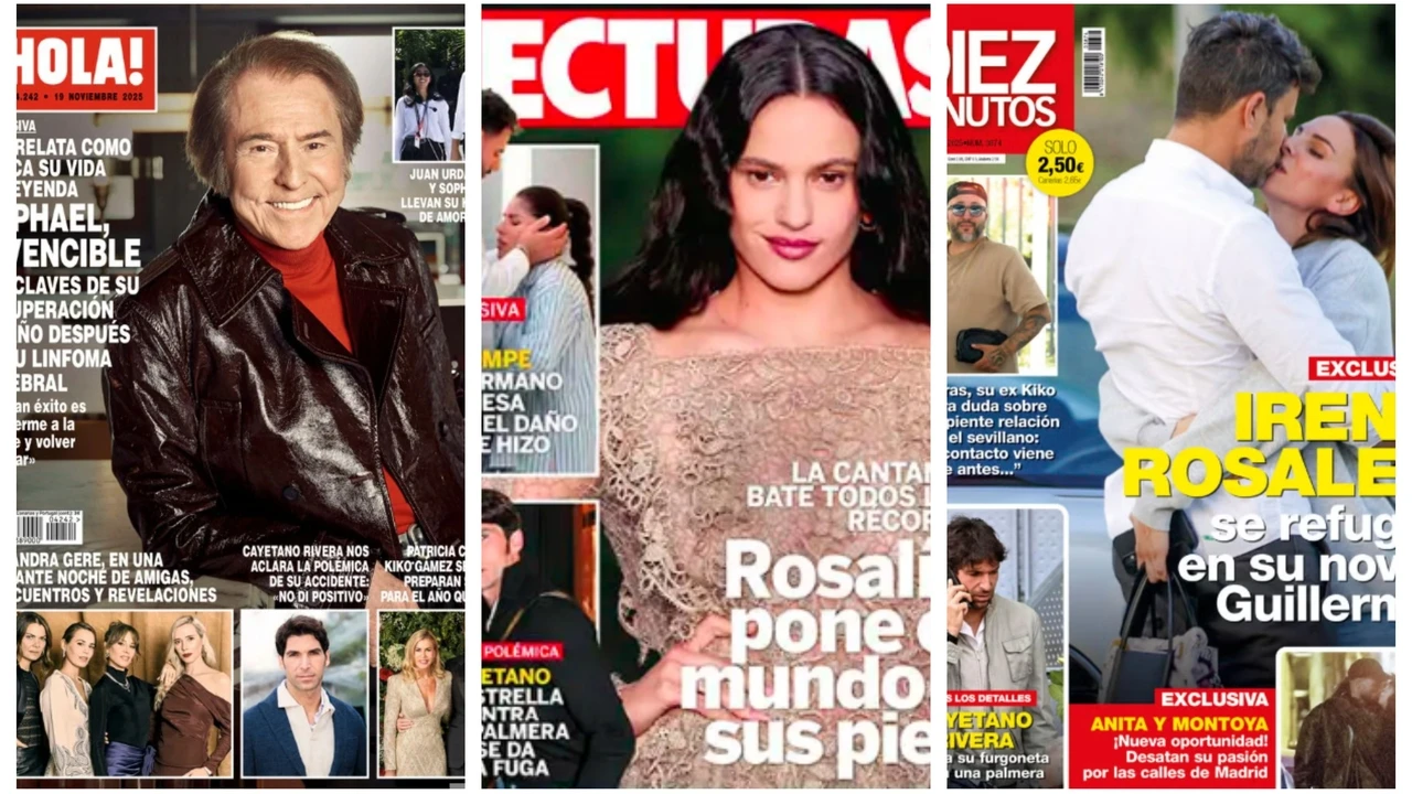 Estas son las portadas de las revistas del corazón: del renacer artístico de Raphael al nuevo amor de Tana Rivera