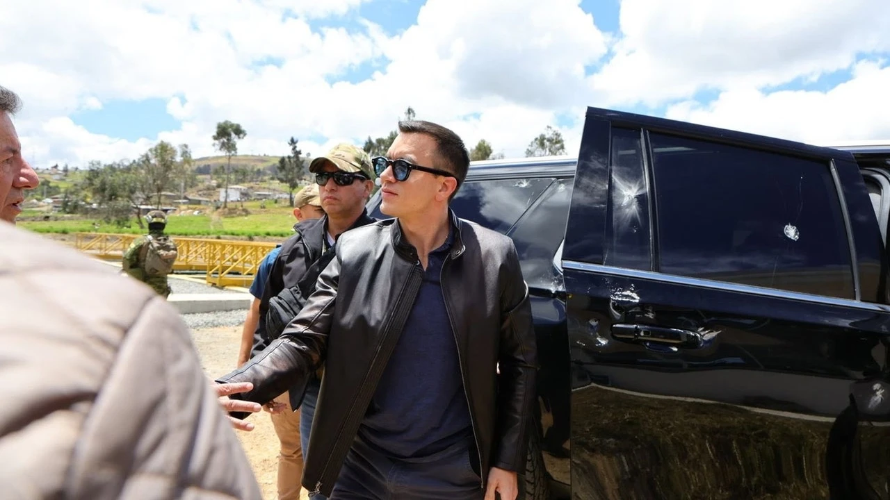 Daniel Noboa sale ileso de un ataque a su convoy