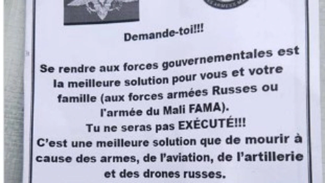Mali ofrece a los yihadistas la posibilidad de entregarse a los soldados del Gobierno o los rusos para no ser ejecutados