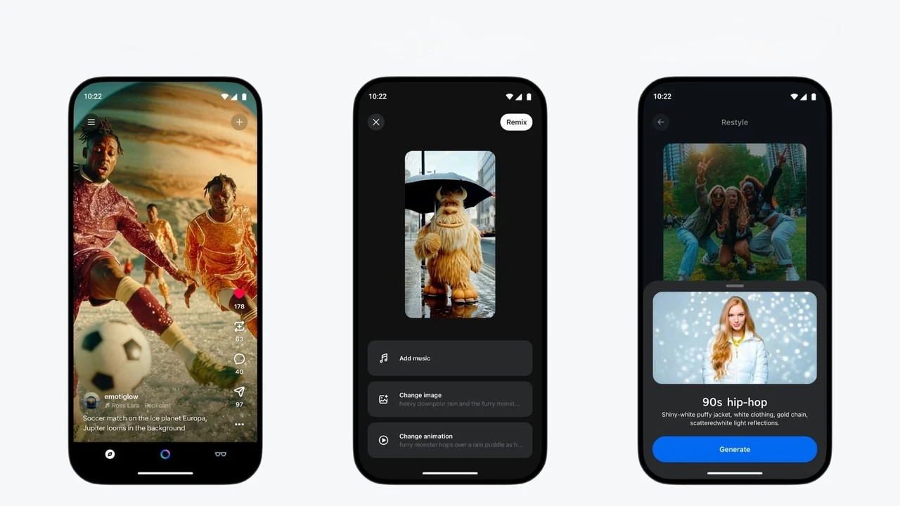 Meta lanza Vibes, un feed de vídeos al estilo TikTok, pero solo generados por IA