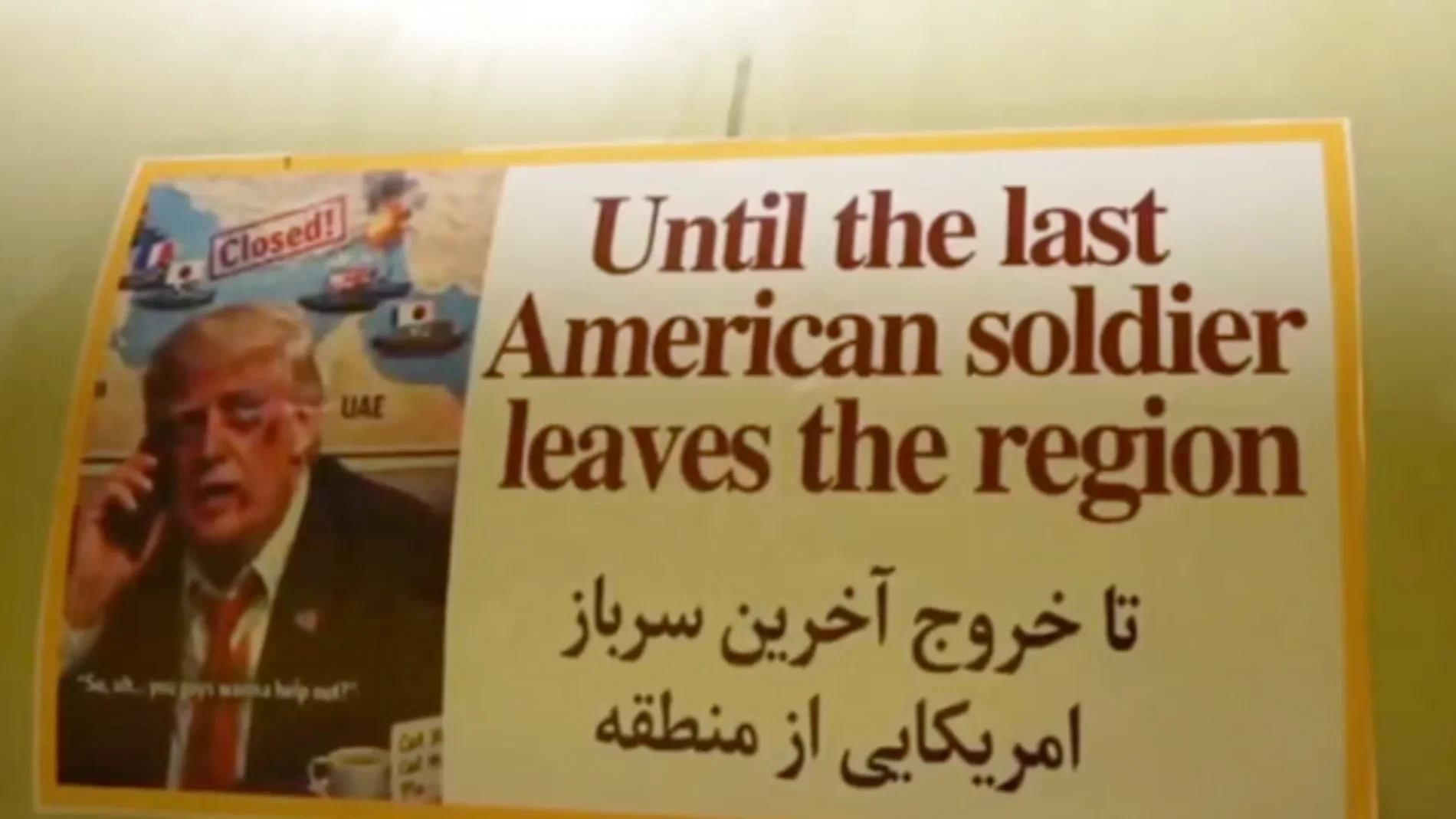 Irán difunde el vídeo de un misil con la cara de Trump magullada antes de lanzarlo contra Kuwait