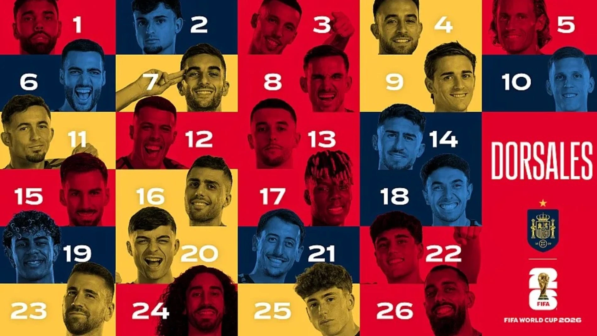 Los jugadores de España eligen dorsales para el Mundial