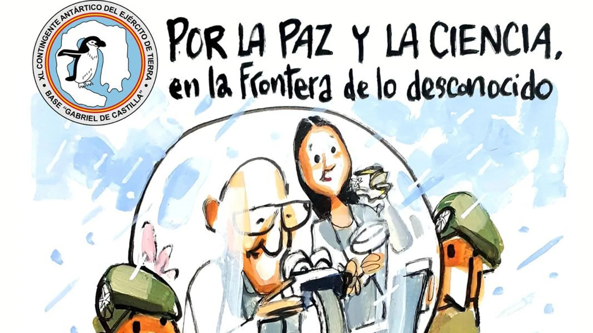 Así será el cartel de la campaña del XL Contingente del Ejército de Tierra en la Antártida: 