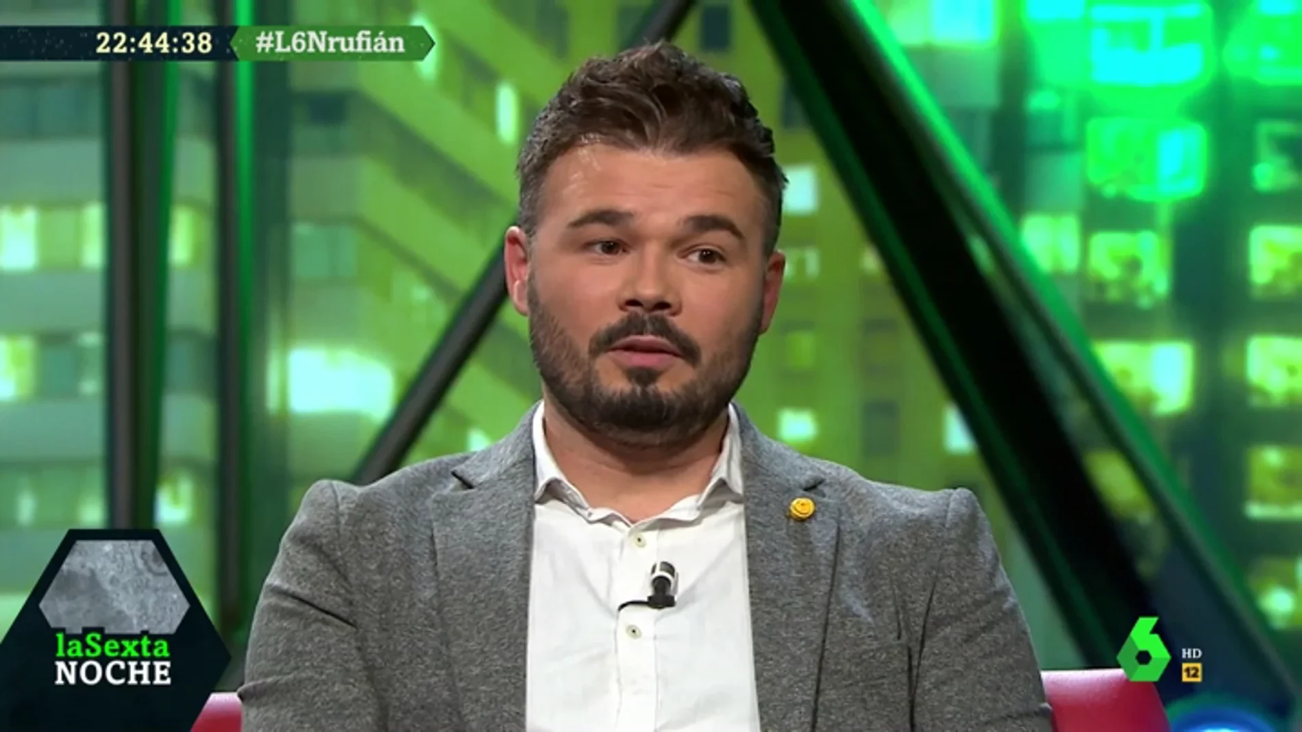 Rufián apunta directamente a Sánchez: “P.S solo puede ser Pedro Sánchez”