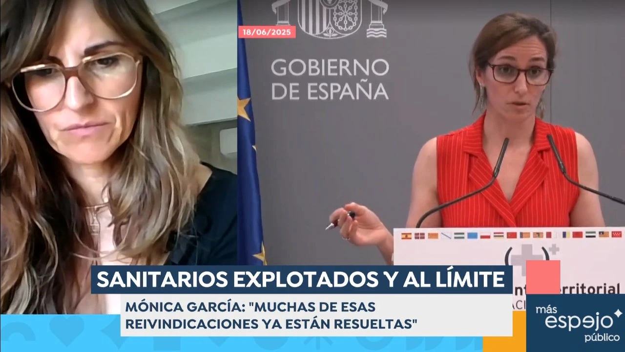 Sanitarios cargan contra Yolanda Díaz y Mónica García por la precariedad laboral en Sanidad: 