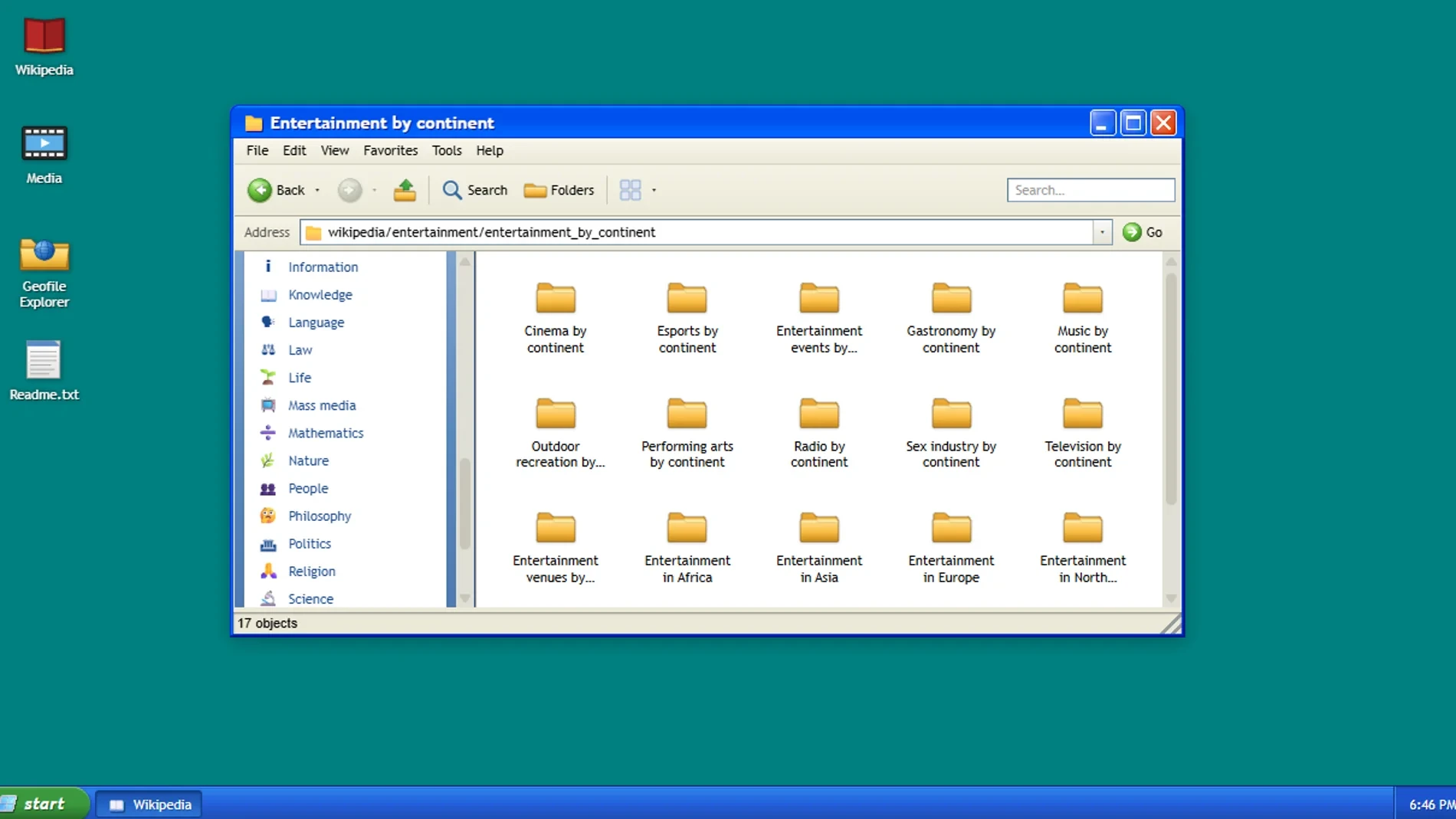 En esta web puedes usar Wikipedia como si estuvieras navegando por el escritorio de Windows XP