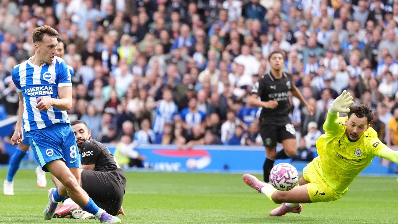 Así ha sido el golazo con el que el Brighton hundió al Manchester City de Guardiola (2-1)