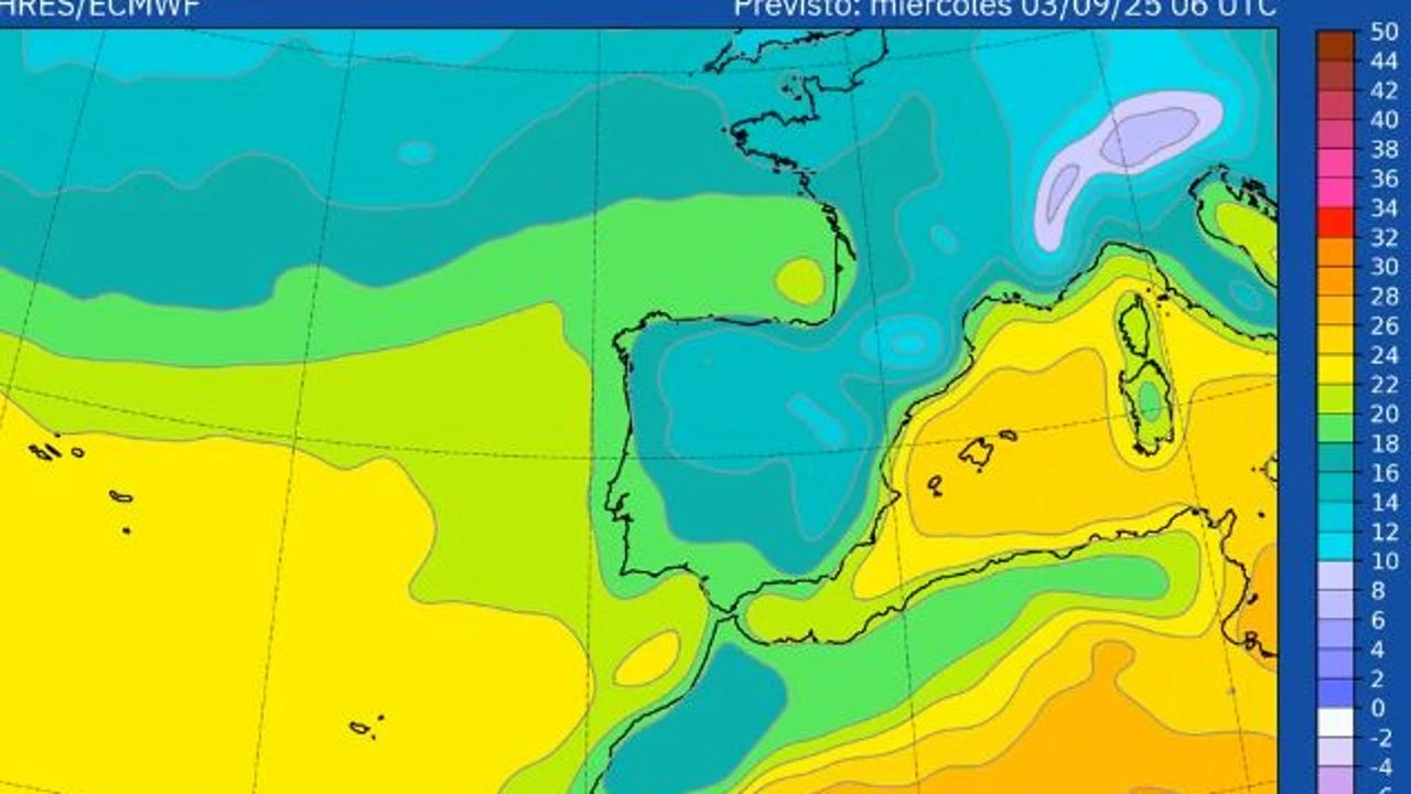 Fin del calor: la AEMET prevé lluvias fuertes y bajón de temperaturas a partir del domingo