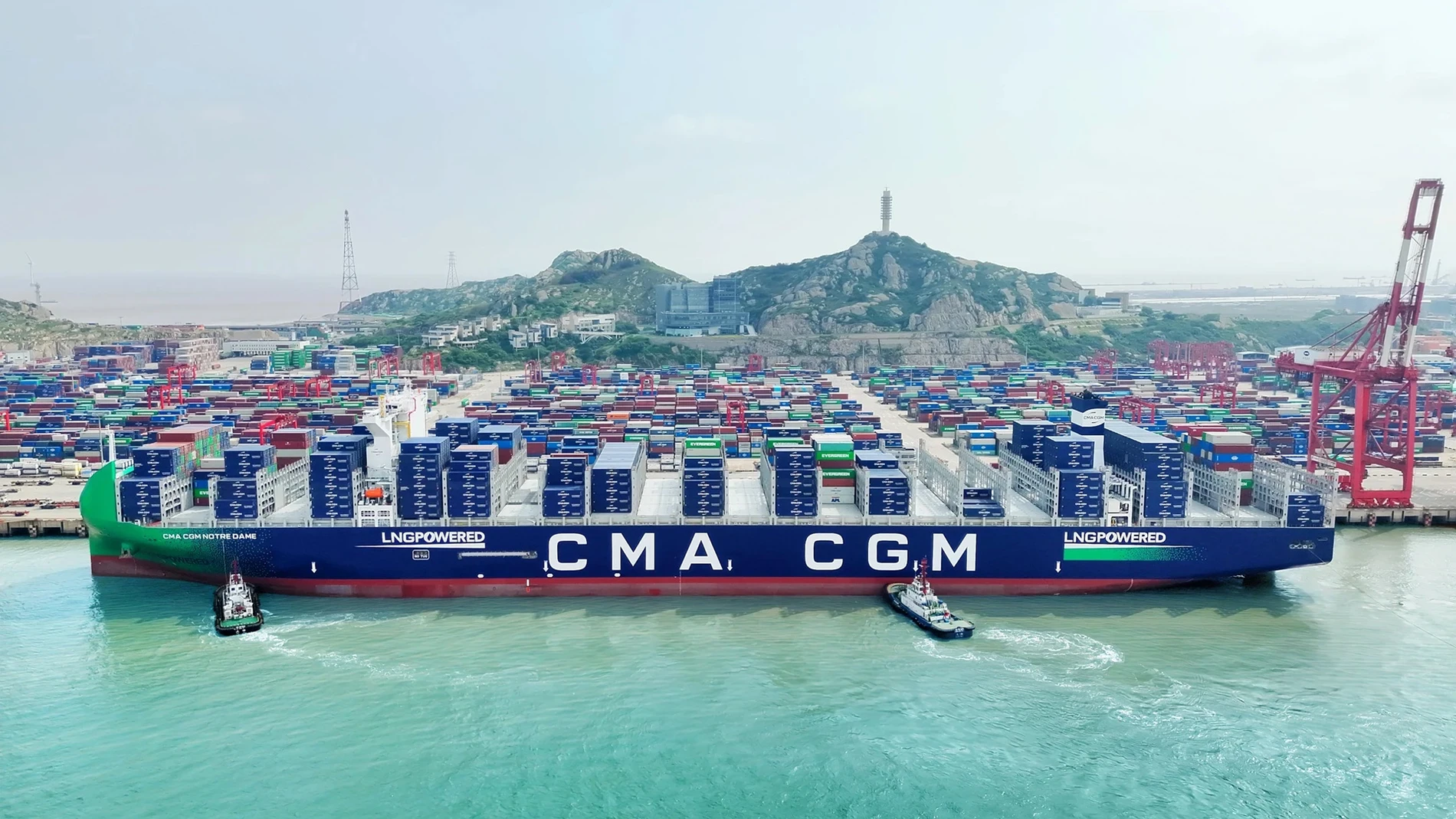Así es el nuevo CMA Notre Dame: el gigante francés capaz de transportar 24.000 contenedores