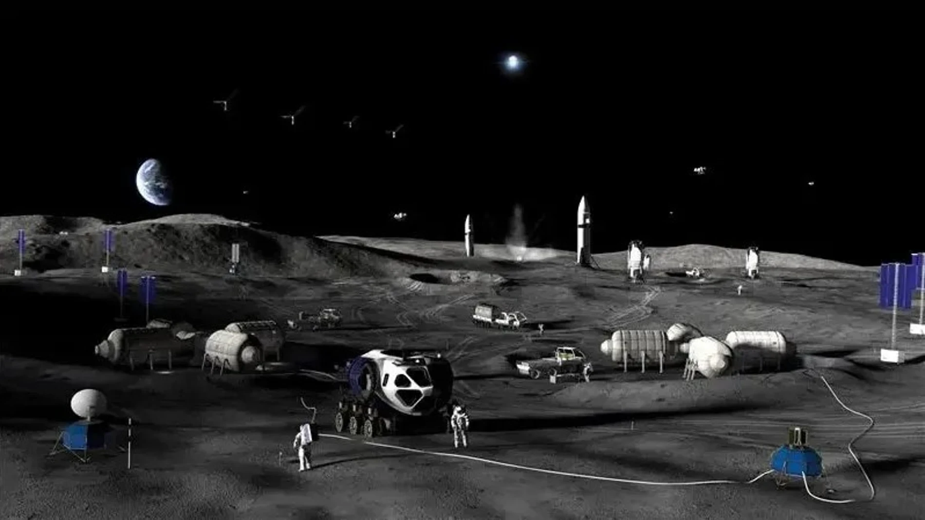 El plan de la NASA para construir una base lunar requerirá 73 alunizajes
