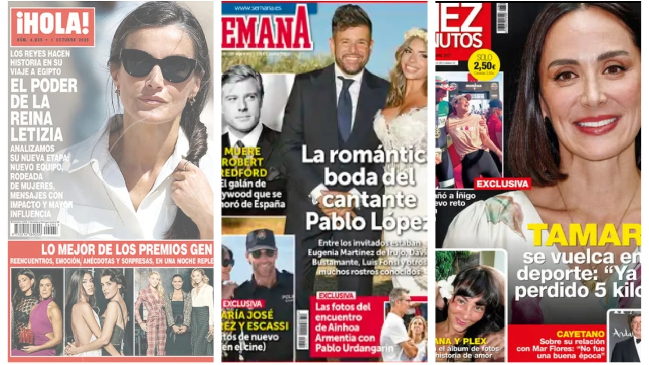 Estas son las portadas de las revistas del corazón: Letizia Reina de Egipto y la nueva silueta de Tamara Falcó