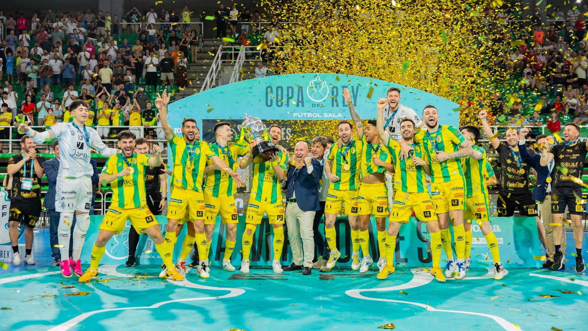 Jaén Paraíso Interior FS hace historia y conquista su primera Copa del Rey de Fútbol Sala tras vencer al Jimbee Cartagena