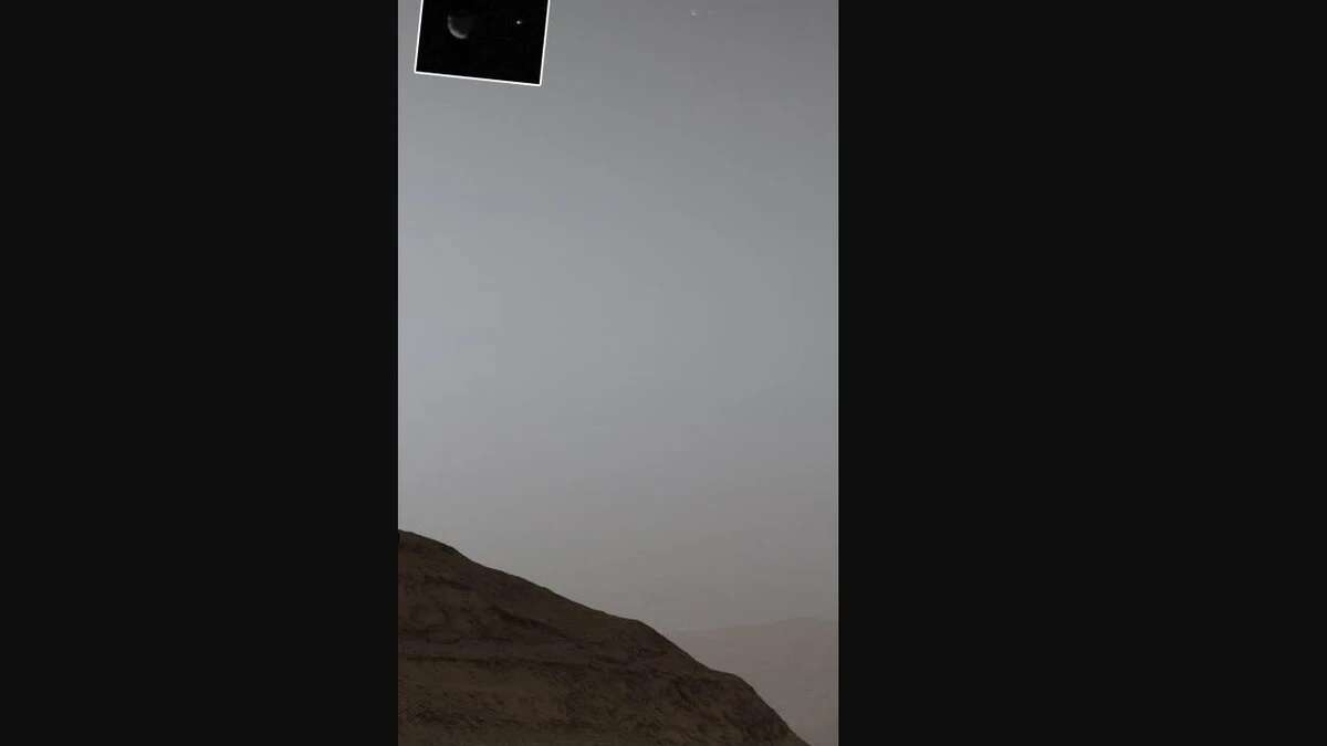 El Curiosity de la NASA logra capturar por primera vez a La Tierra y Fobos juntos desde Marte