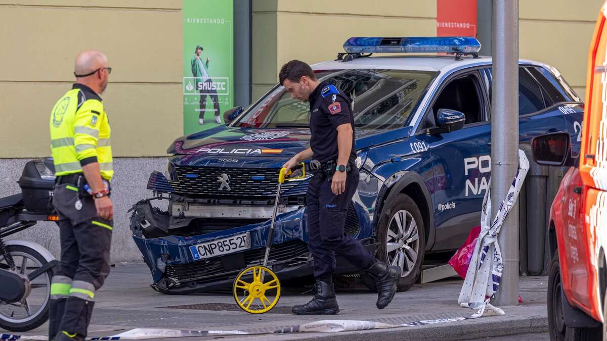 Tres mujeres y un bebé heridos tras ser arrollados por un coche de Policía en Madrid