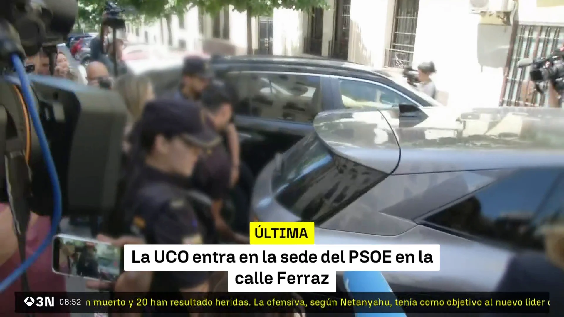 La UCO registra la sede del PSOE en la calle Ferraz por una presunta red de financiación ilegal