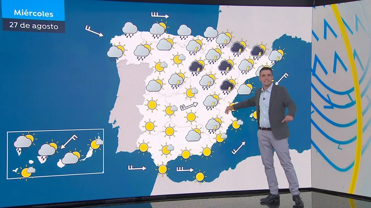 César Gonzalo anuncia el primer paso atrás del calor, en un día de fuertes tormentas en el este