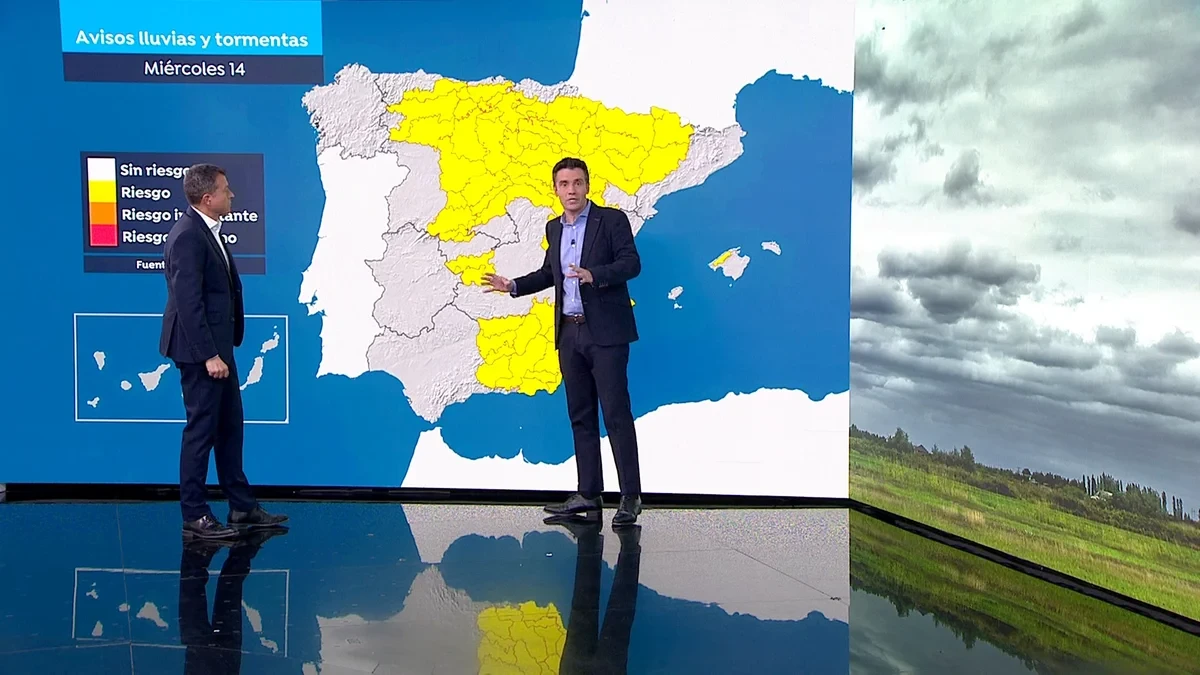El avance de César Gonzalo de un miércoles tormentoso con 30 provincias en aviso por parte de AEMET