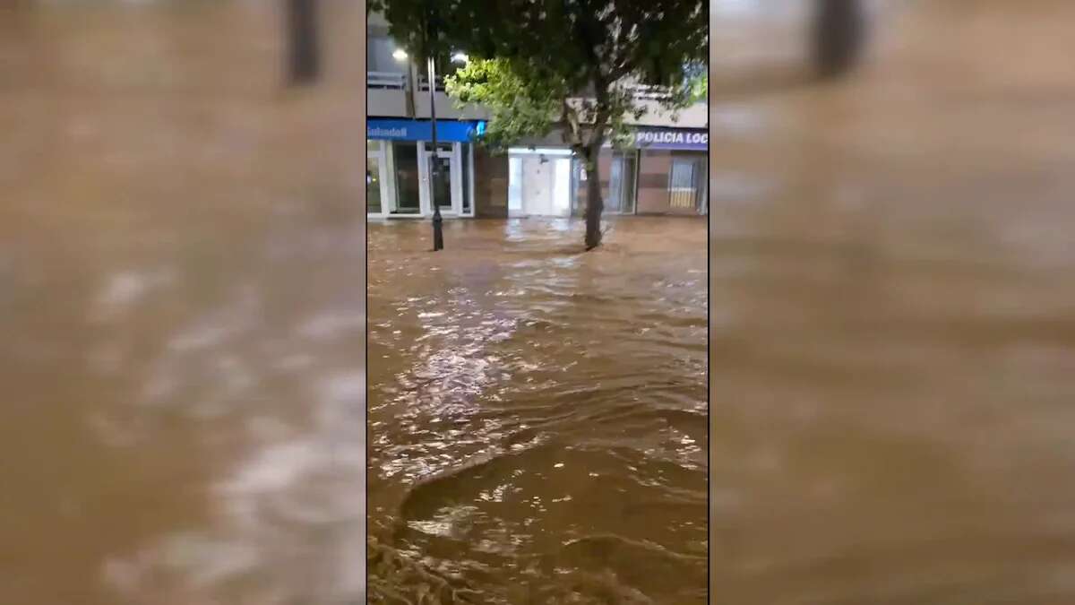 Imágenes inéditas de cómo irrumpió la DANA en Aldaya sin apenas llover